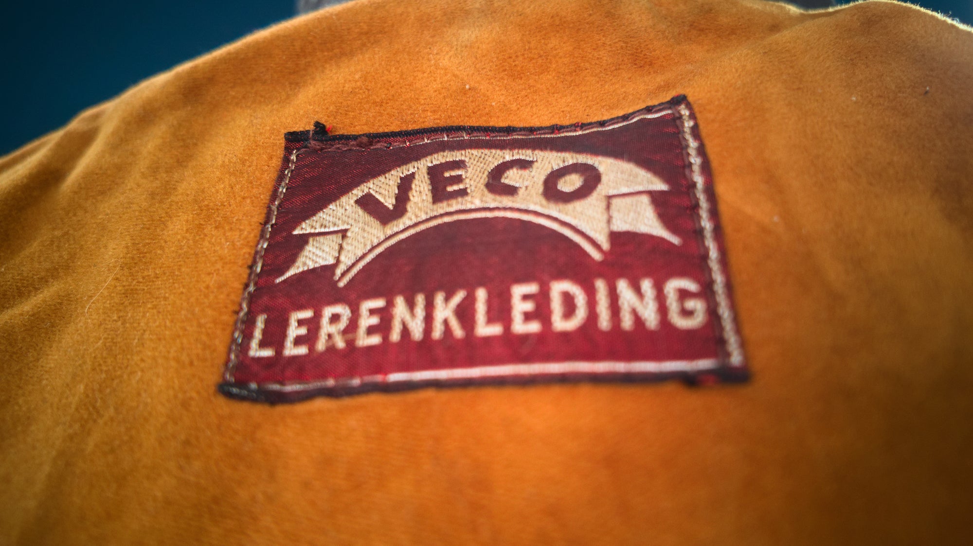 Vintage 1940s Dutch Horsehide Post-WW2 Police Great Coat Rider Leather Jacket “M