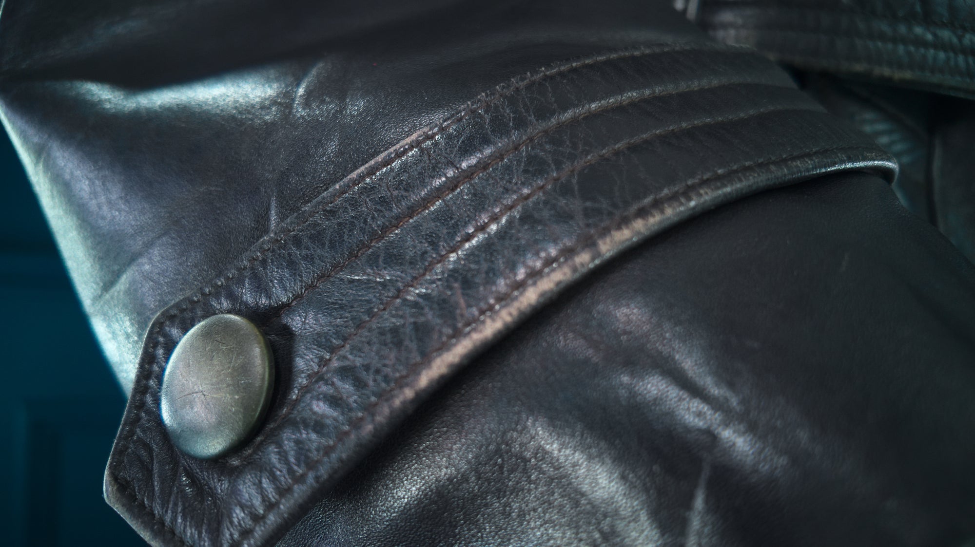 Vintage 1950s West German Cold War Border Guard Trench Coat Leather Jacket “M”