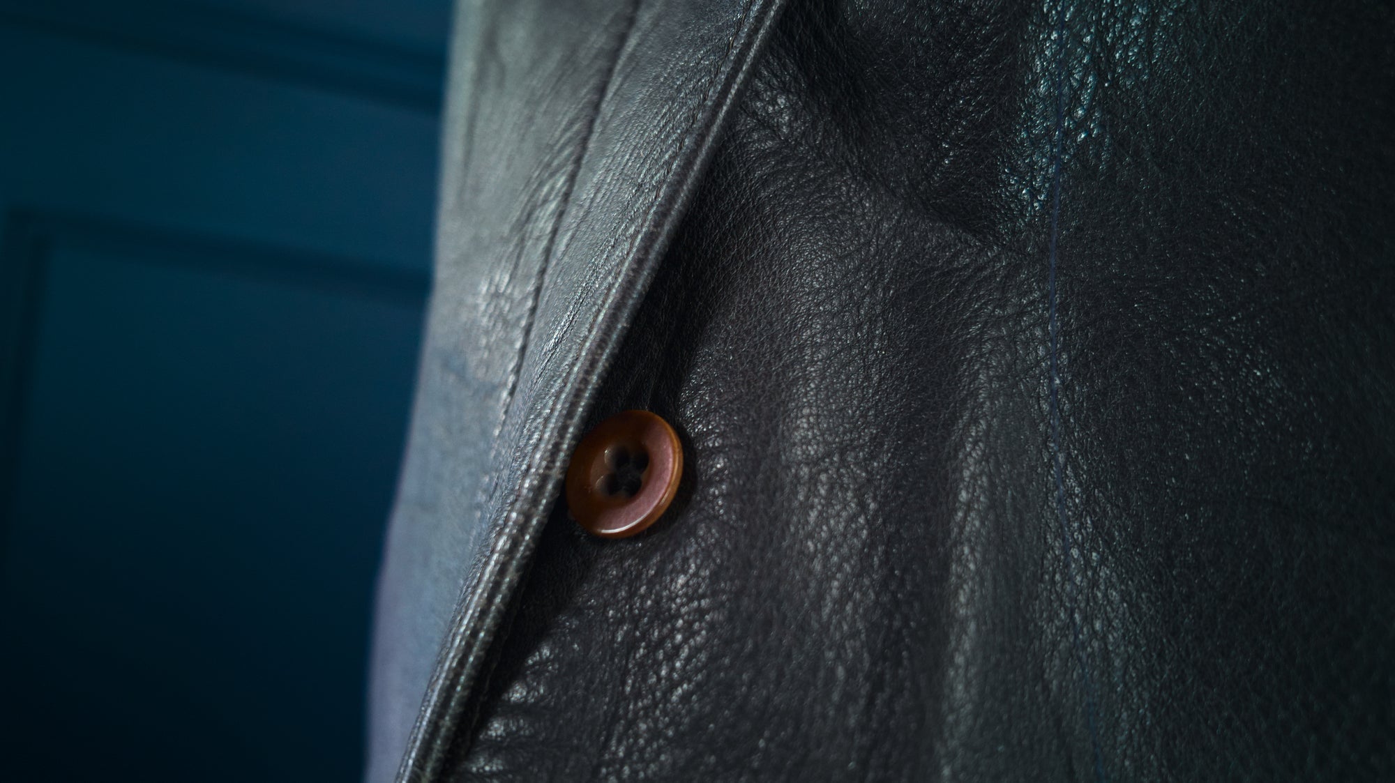 Vintage 1950s West German Cold War Border Guard Trench Coat Leather Jacket “M”