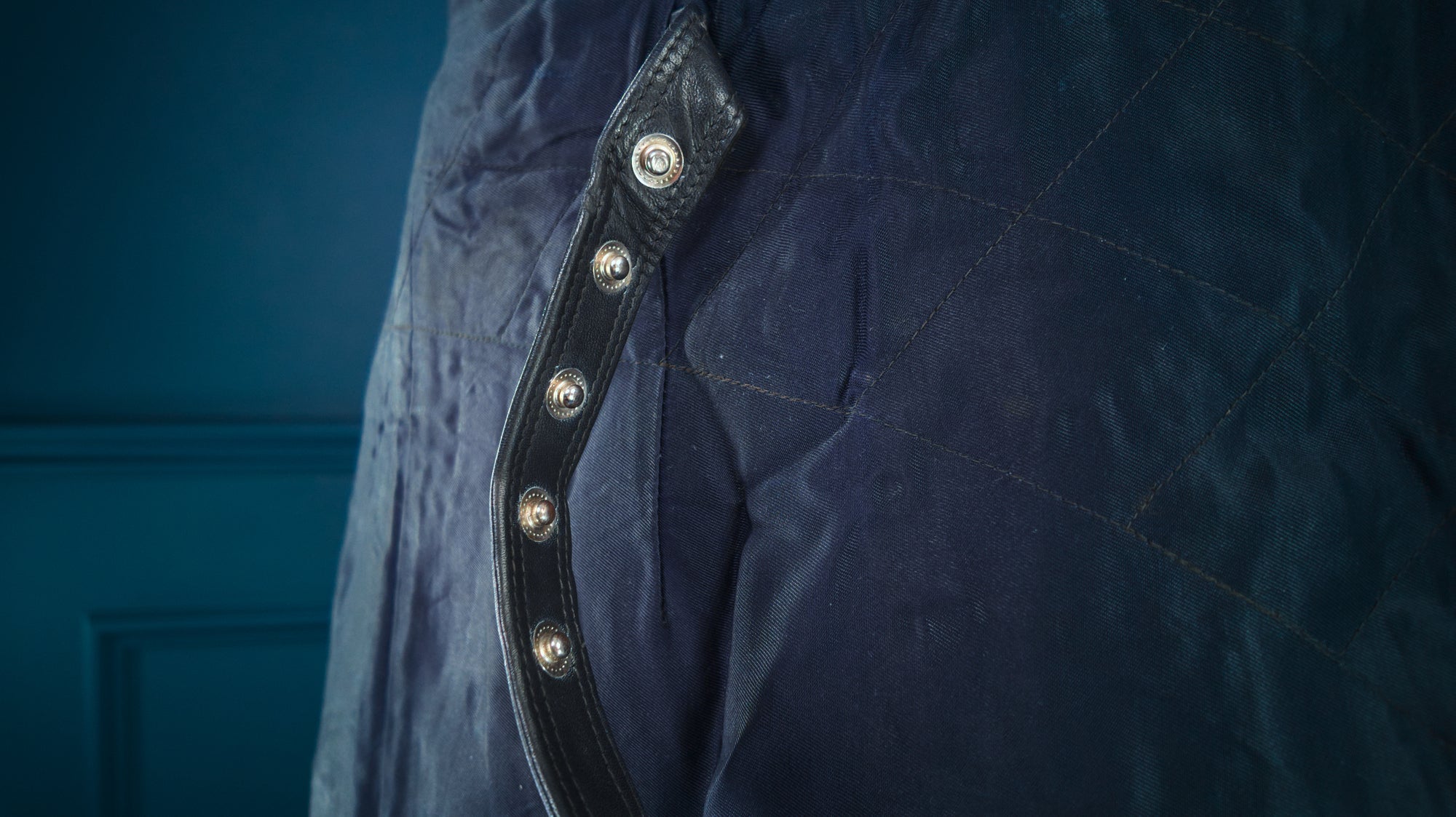 Vintage 1950s West German Cold War Border Guard Trench Coat Leather Jacket “M”