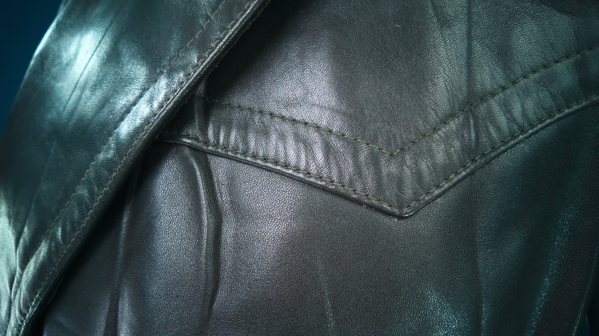 Vintage 1950s West German Cold War Border Guard Trench Coat Leather Jacket “M”