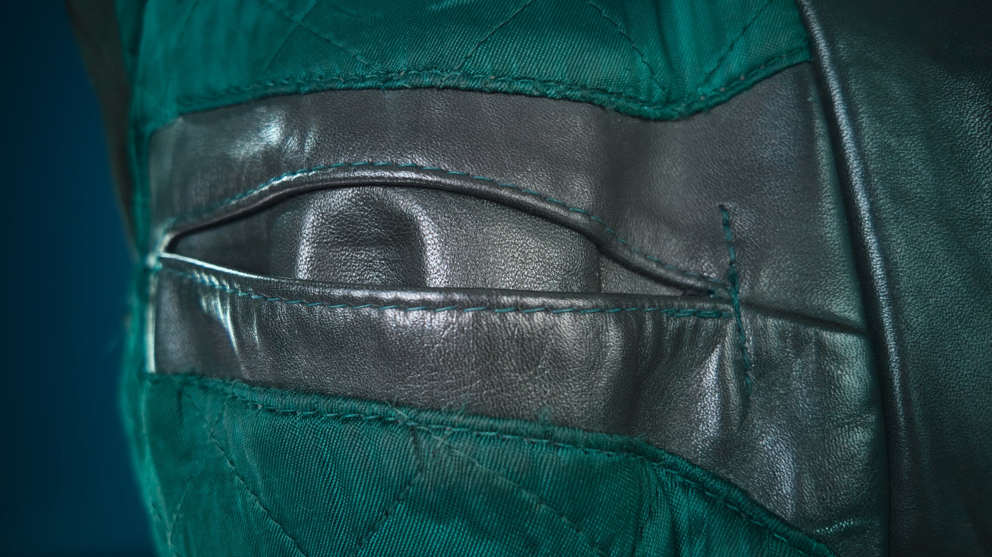 Vintage 1950s West German Cold War Border Guard Trench Coat Leather Jacket “M”