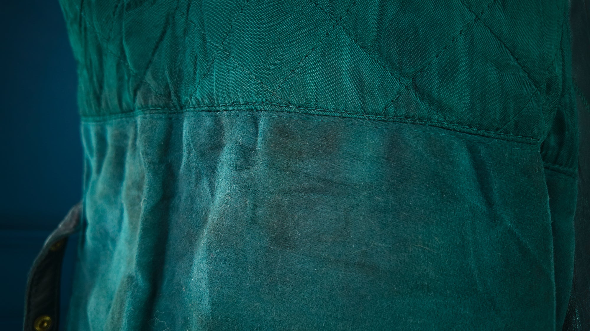 Vintage 1950s West German Cold War Border Guard Trench Coat Leather Jacket “M”