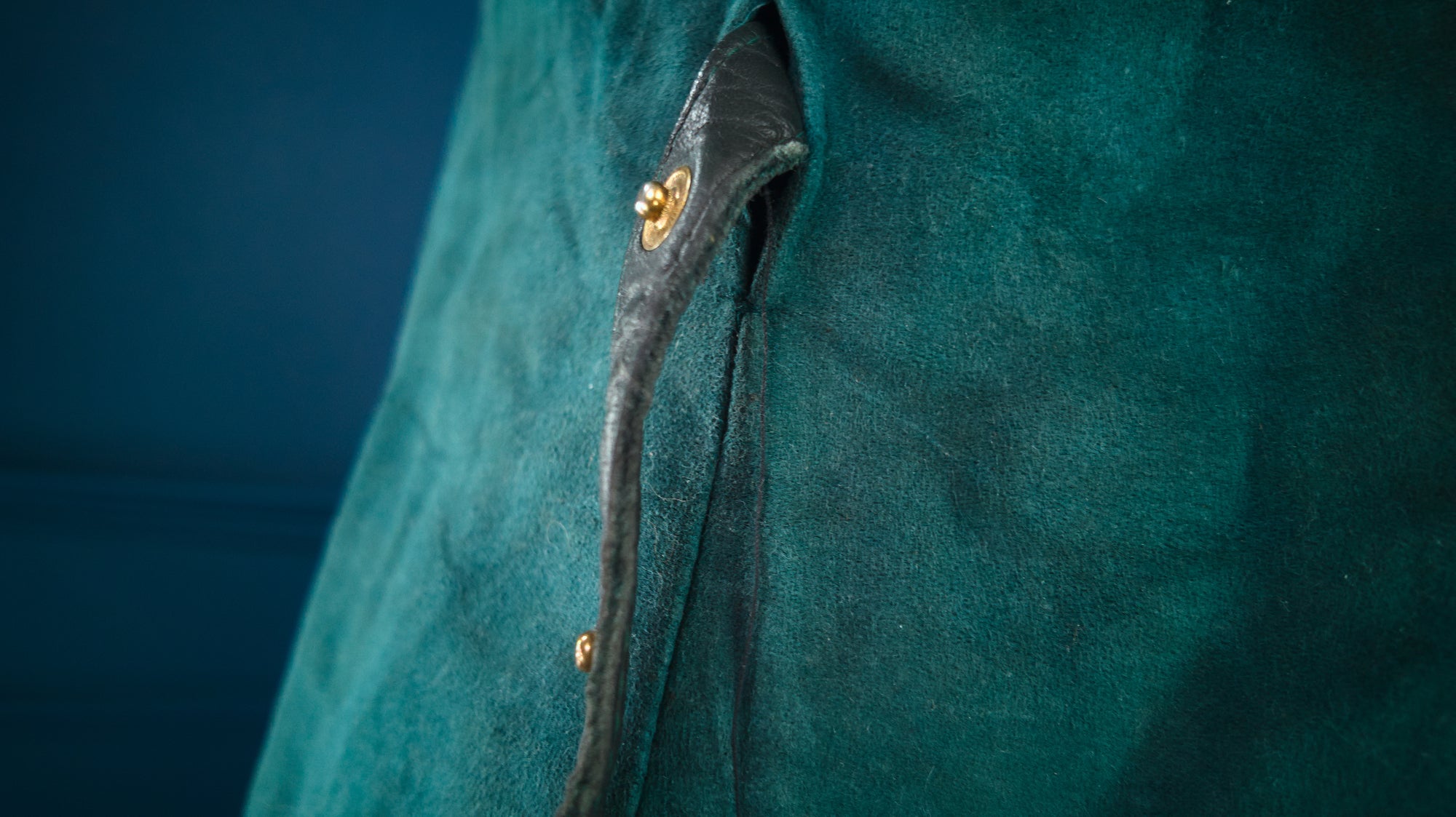 Vintage 1950s West German Cold War Border Guard Trench Coat Leather Jacket “M”