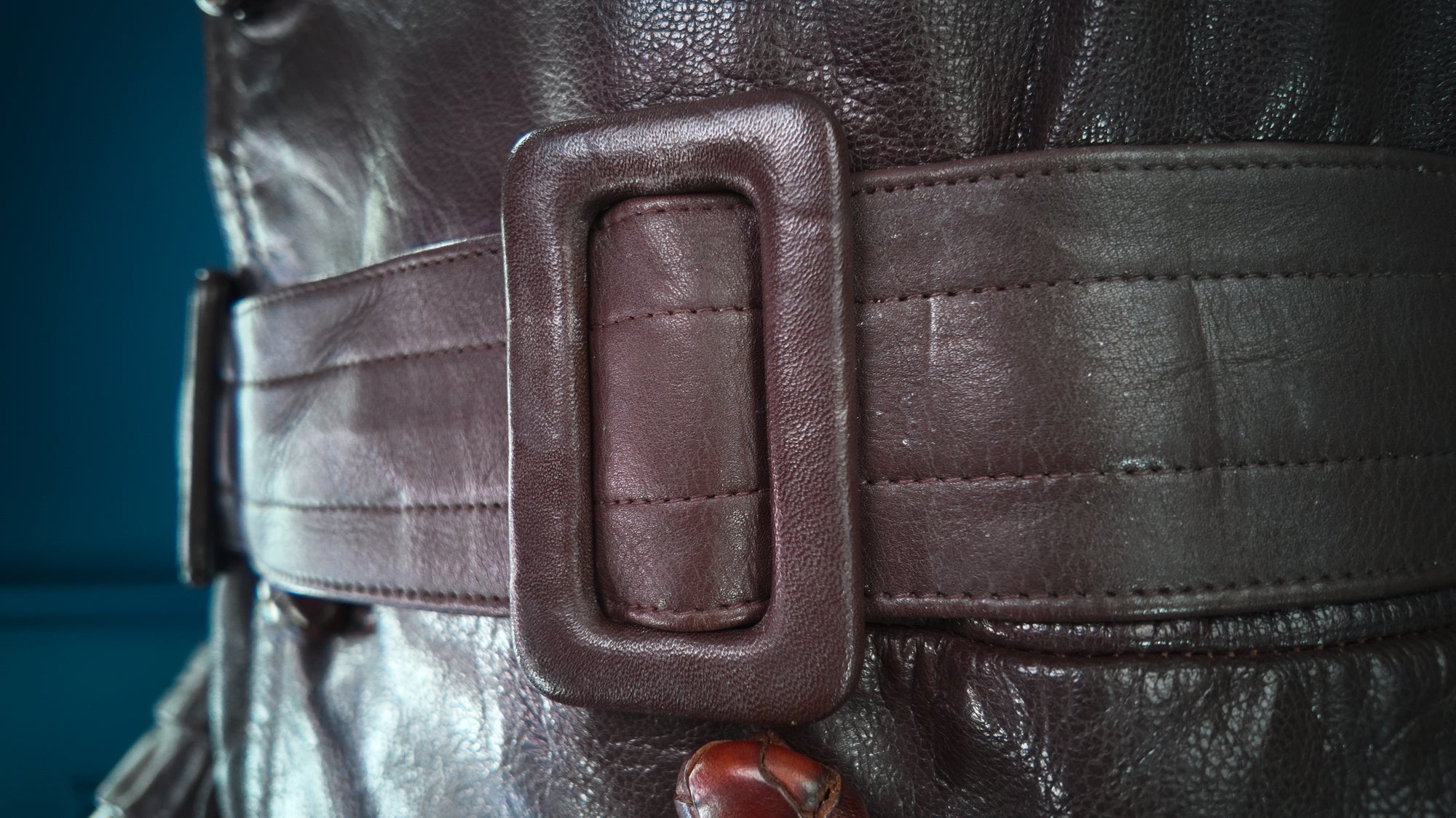 Vintage 1950s East German Cold War Trench Over Coat Motoring Leather Jacket “M”