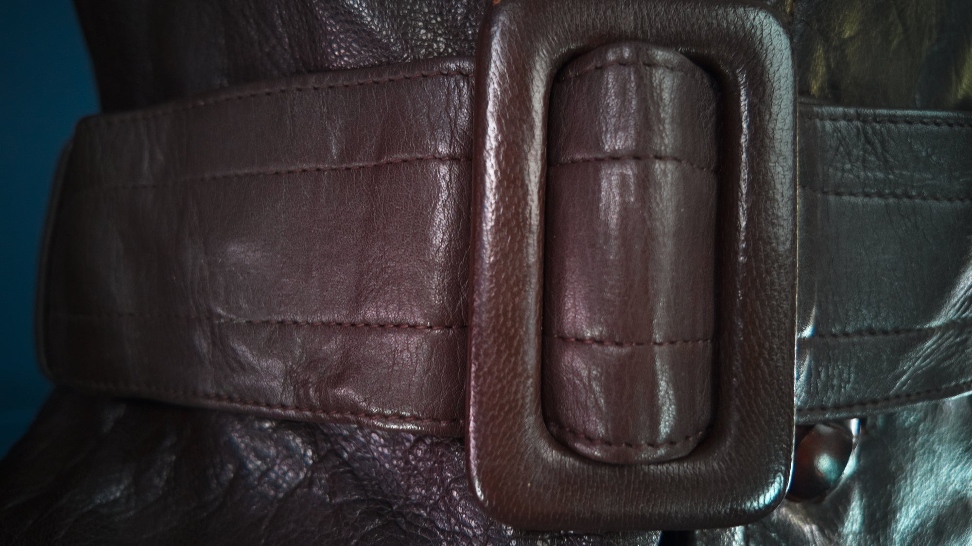 Vintage 1950s East German Cold War Trench Over Coat Motoring Leather Jacket “M”