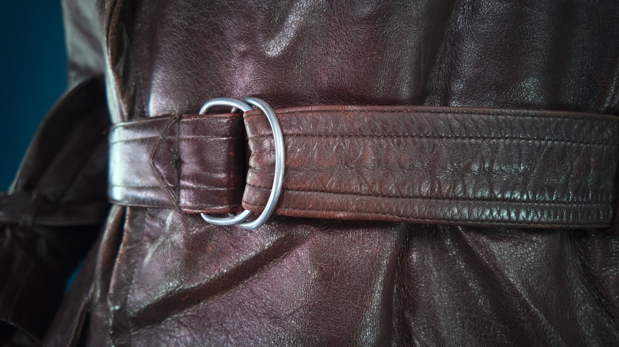 Vintage 1940s WW2 Czech Resistance Sniper Trench Great Coat Leather Jacket “L”