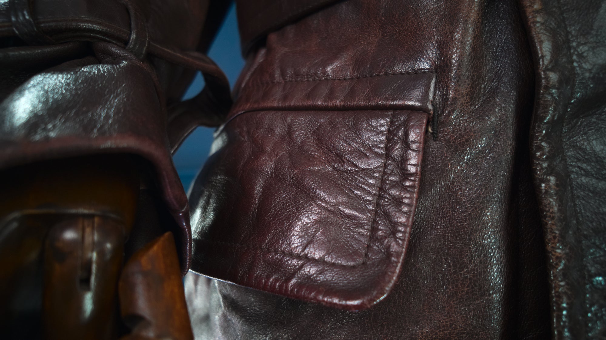 Vintage 1940s WW2 Czech Resistance Sniper Trench Great Coat Leather Jacket “L”