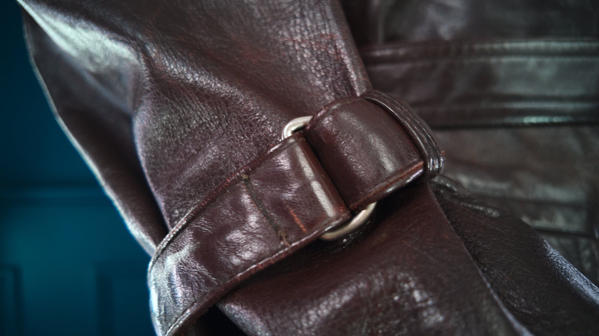 Vintage 1940s WW2 Czech Resistance Sniper Trench Great Coat Leather Jacket “L”