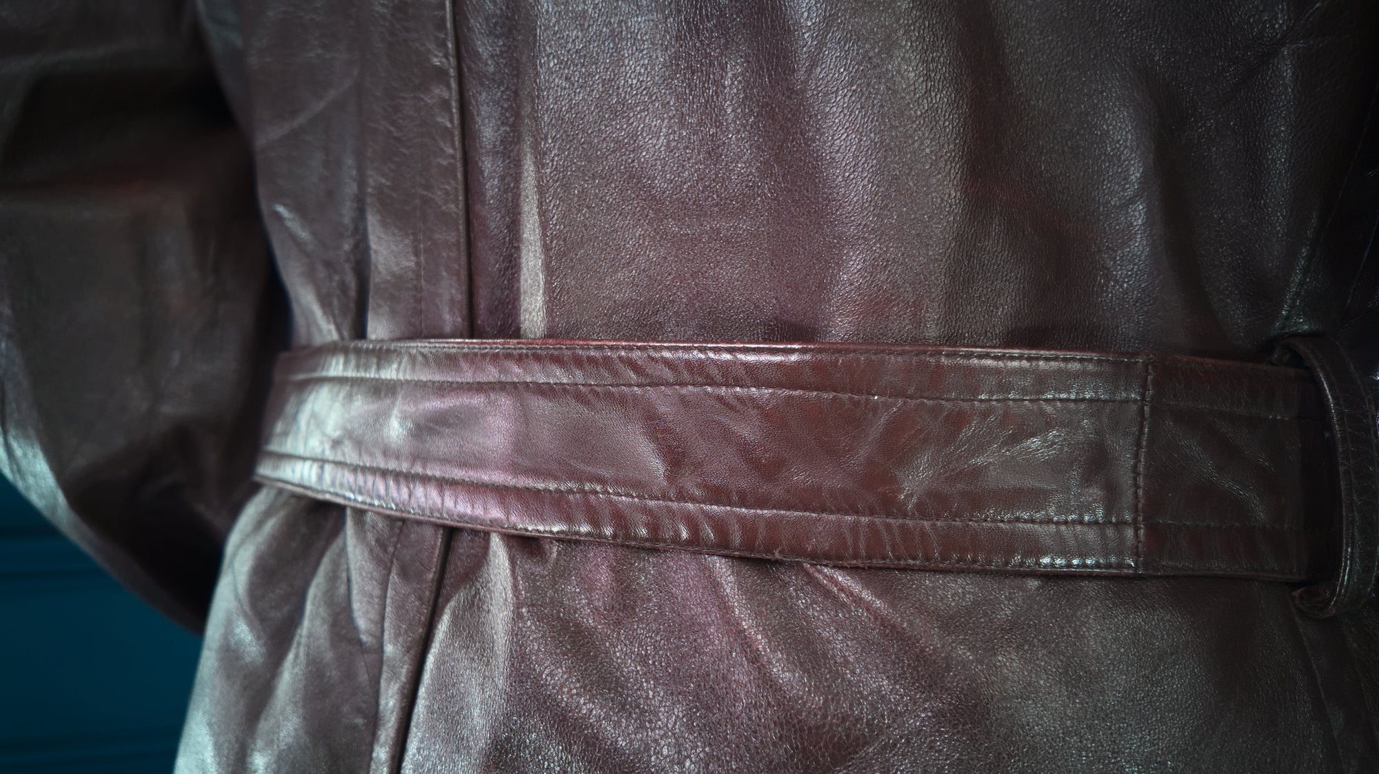 Vintage 1940s WW2 Czech Resistance Sniper Trench Great Coat Leather Jacket “L”