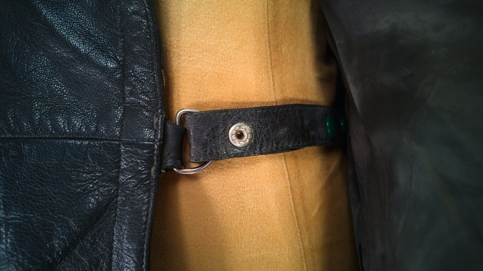 Vintage 1950s West German Cold War Border Guard Trenchcoat Leather Jacket “M”