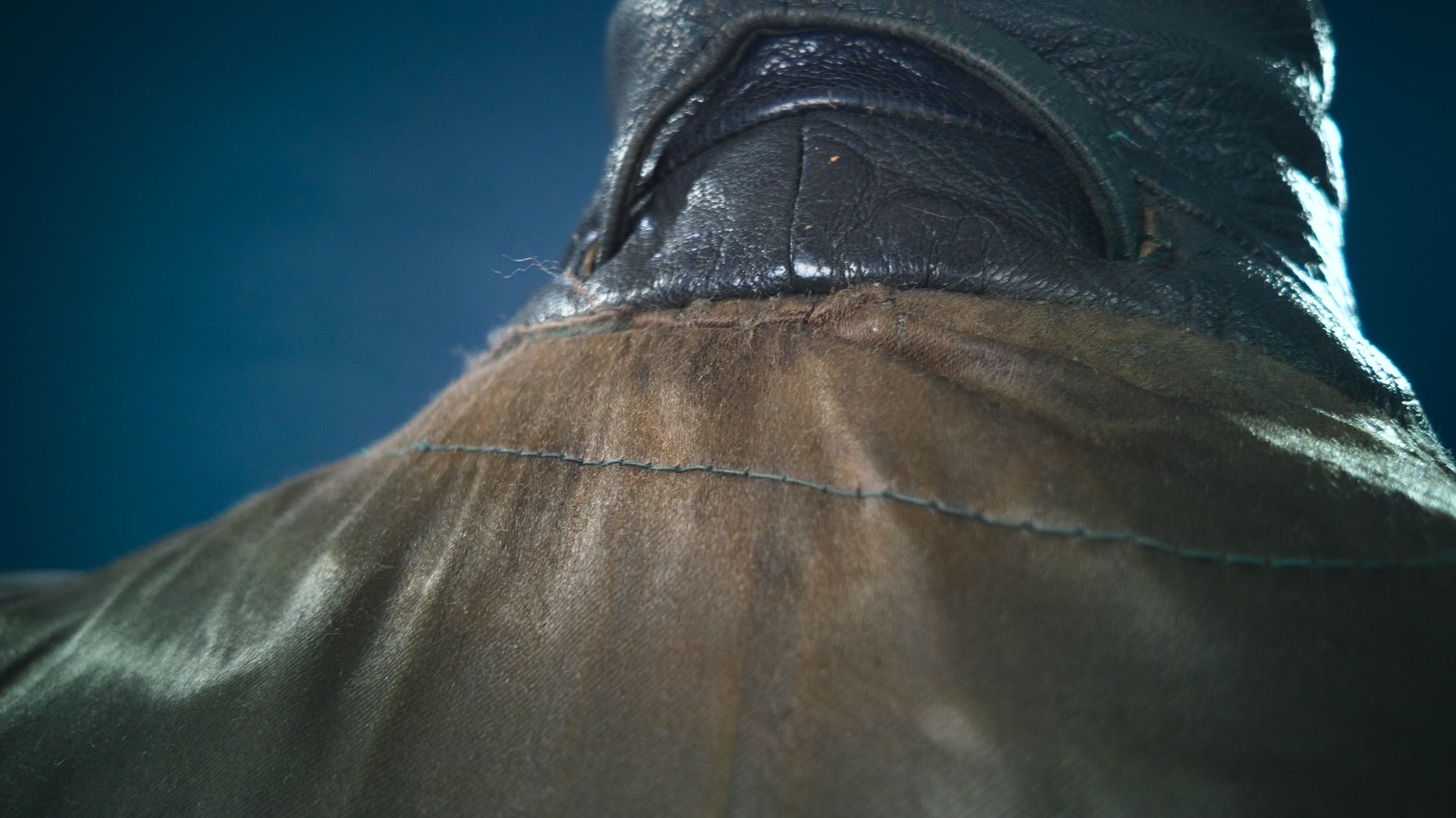 Vintage 1950s West German Cold War Border Guard Trenchcoat Leather Jacket “M”