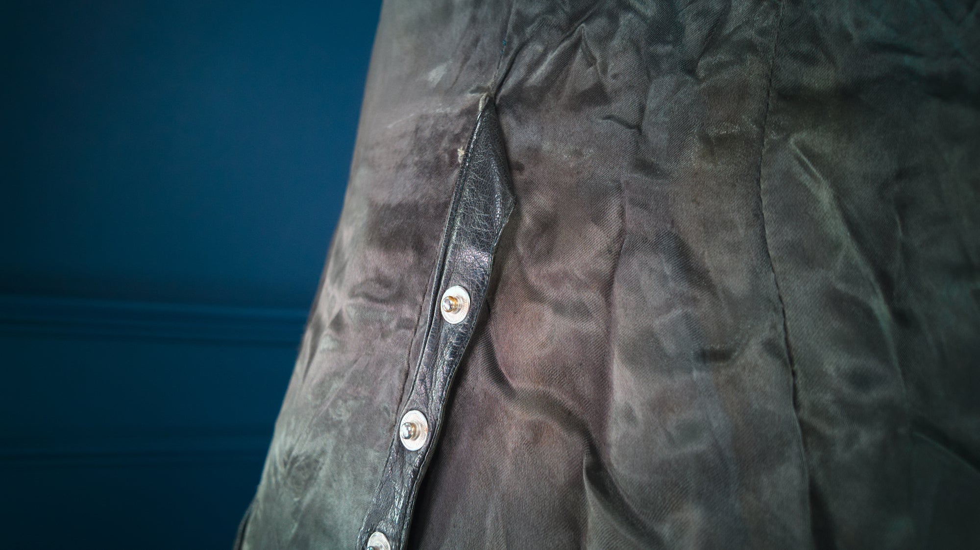 Vintage 1950s West German Cold War Border Guard Trenchcoat Leather Jacket “M”