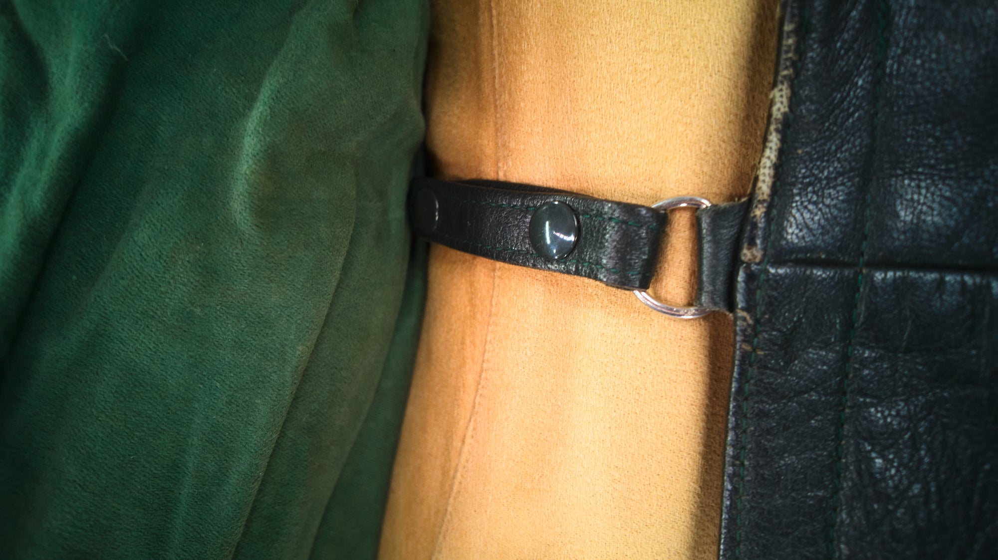 Vintage 1950s West German Cold War Border Guard Trenchcoat Leather Jacket “S”