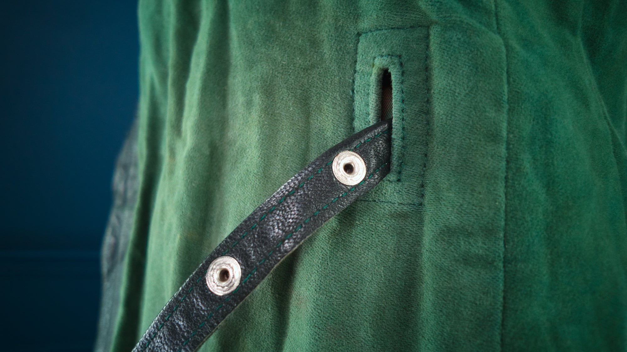 Vintage 1950s West German Cold War Border Guard Trenchcoat Leather Jacket “S”